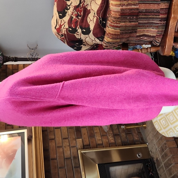 Vince Camuto Pink Baggy Sweater Size XL Crew Neck 3/4 Sleeves Oversized EASTER - Picture 4 of 13